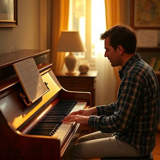 Profesor de piano enseñando a un estudiante en Sevilla.