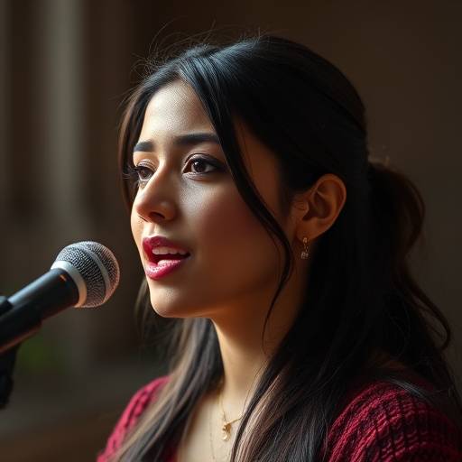 Retrato de Ana López, estudiante de canto.