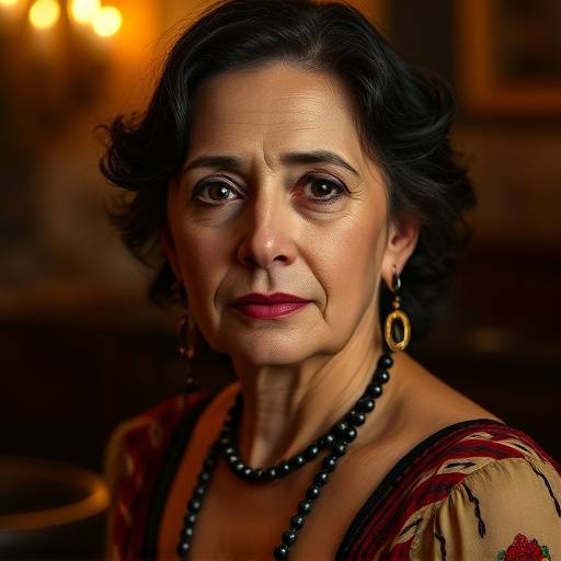 Retrato de Carmen Flores, profesora de cante y baile flamenco