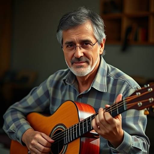 Retrato de Javier Márquez, subdirector y profesor de guitarra