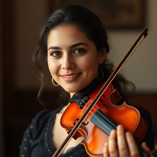 Retrato de Sofía Hernández, profesora de violín